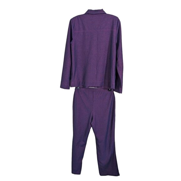 Weekenders Vintage 2 Piece Suit Set Womens Med Pants Jacket Purple Pink - Picture 2 of 5